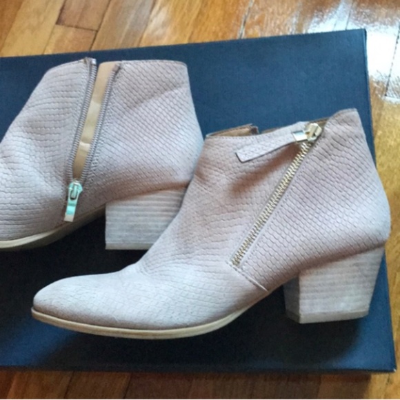 Franco Sarto Leather Booties - Light Mauve - Picture 8 of 10